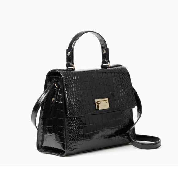⛔️SOLD⛔️Authentic Kate Spade Croc Embossed satchel - Picture 2 of 8